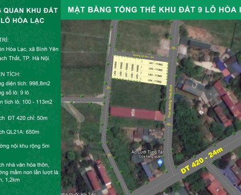 khu đất 09 lô Hòa Lạc